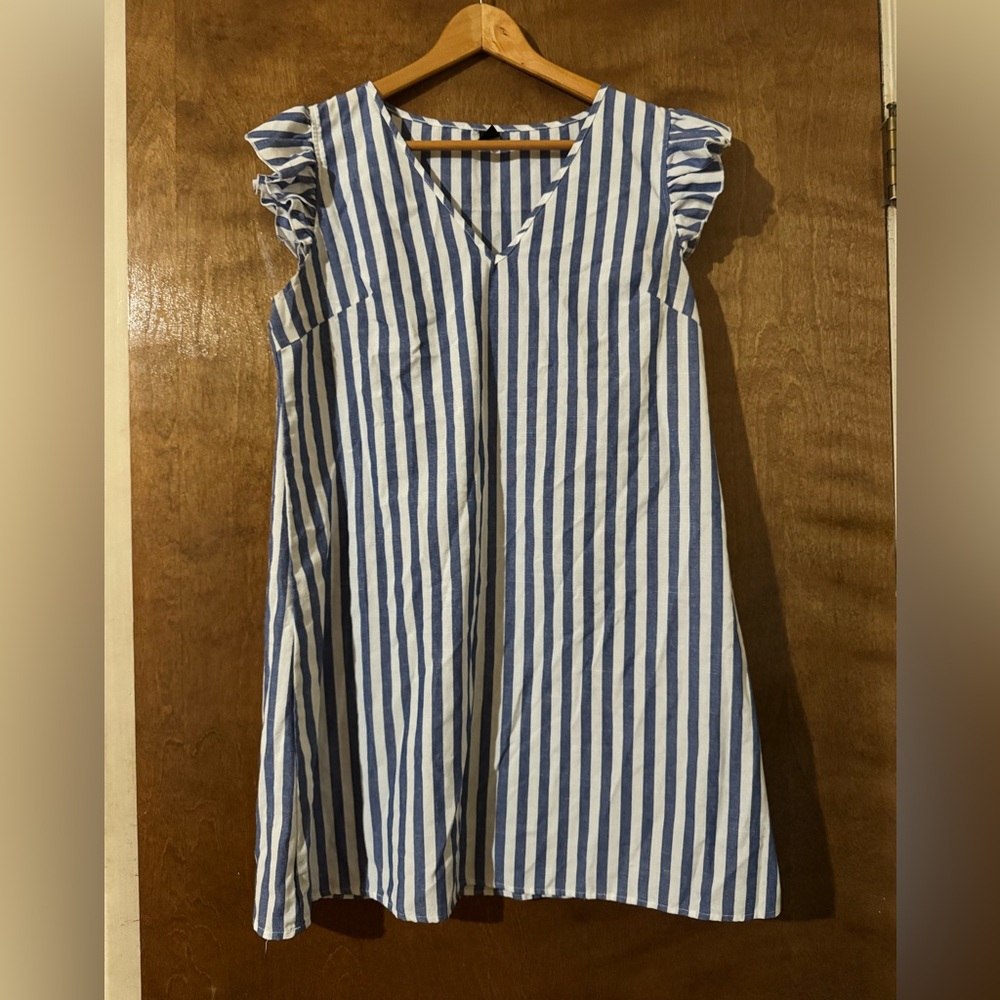 Striped Blue and White women’s Dress